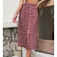 Elegant leopard print midi skirt Ruffles high waist A-line skirt Elegant leopard print midi skirt Ruffles high waist A-line skirt