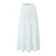 Embroidery Flower Spliced Lace Elastic Waist Ankle Long Skirt Embroidery Flower Spliced Lace Elastic Waist Ankle Long Skirt