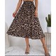 Vintage leopard print pleated punk rock midi skirt Vintage leopard print pleated punk rock midi skirt