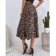 Vintage leopard print pleated punk rock midi skirt Vintage leopard print pleated punk rock midi skirt
