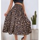 Vintage leopard print pleated punk rock midi skirt Vintage leopard print pleated punk rock midi skirt