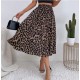 Vintage leopard print pleated punk rock midi skirt Vintage leopard print pleated punk rock midi skirt
