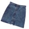 High Waist Zipper Pocket Short Denim Skirt