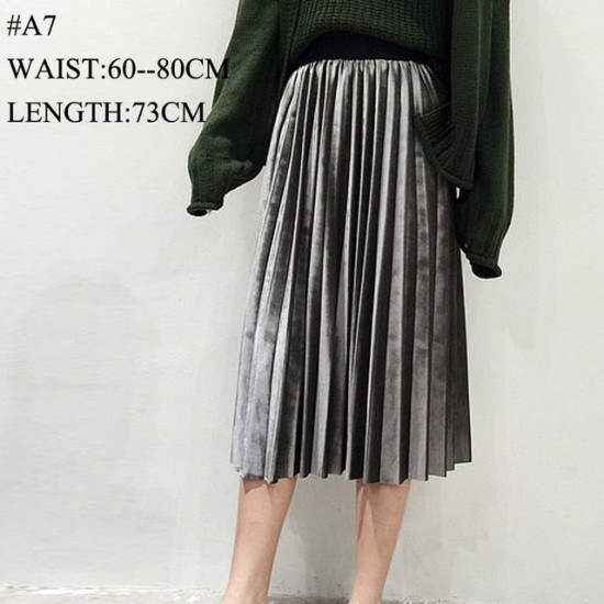 Fashion Thick Breathable Pleated Length Skirt Fashion Thick Breathable Pleated Length Skirt
