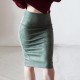 Sexy Multi Color Suede Midi Pencil Skirt Sexy Multi Color Suede Midi Pencil Skirt