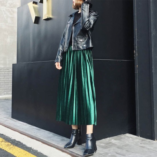 Fashion Thick Breathable Pleated Length Skirt Fashion Thick Breathable Pleated Length Skirt