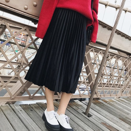Fashion Thick Breathable Pleated Length Skirt Fashion Thick Breathable Pleated Length Skirt