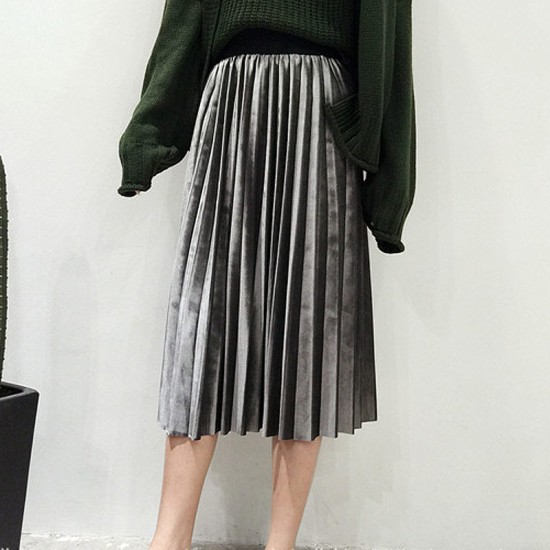 Fashion Thick Breathable Pleated Length Skirt Fashion Thick Breathable Pleated Length Skirt