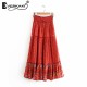 Boho Print Elastic Sashes Bottoms Vintage Skirt Boho Print Elastic Sashes Bottoms Vintage Skirt