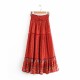 Boho Print Elastic Sashes Bottoms Vintage Skirt Boho Print Elastic Sashes Bottoms Vintage Skirt