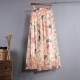 Fashion Florals Print Boho Style Elastic High Waist Chiffon Skirt Fashion Florals Print Boho Style Elastic High Waist Chiffon Skirt