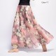 Fashion Florals Print Boho Style Elastic High Waist Chiffon Skirt Fashion Florals Print Boho Style Elastic High Waist Chiffon Skirt
