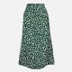 Leopard Printed Side Split Long Black High Waist Zip Vintage Ladies Skirt Leopard Printed Side Split Long Black High Waist Zip Vintage Ladies Skirt