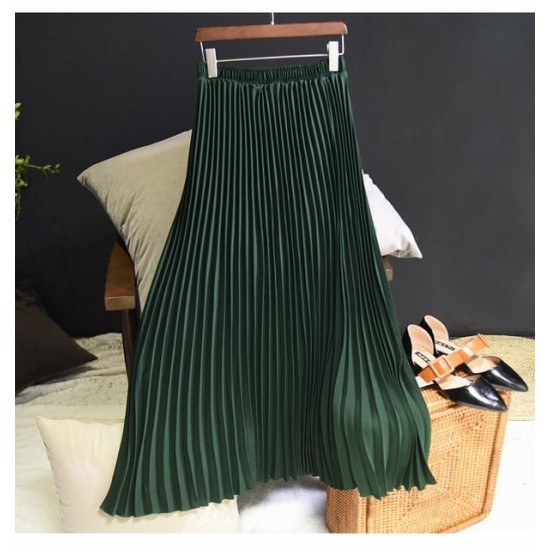 Vintage Pleated Midi Long Chiffon Skirt Vintage Pleated Midi Long Chiffon Skirt