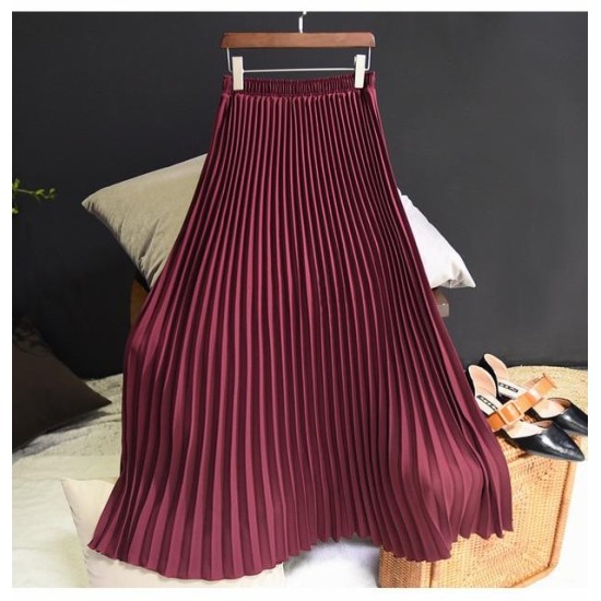 Vintage Pleated Midi Long Chiffon Skirt Vintage Pleated Midi Long Chiffon Skirt