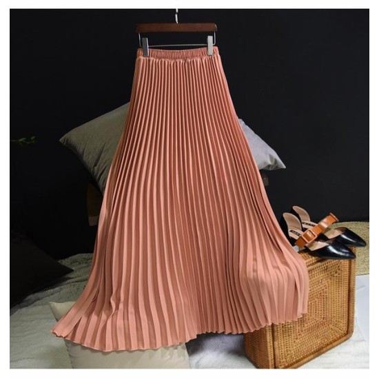 Vintage Pleated Midi Long Chiffon Skirt Vintage Pleated Midi Long Chiffon Skirt