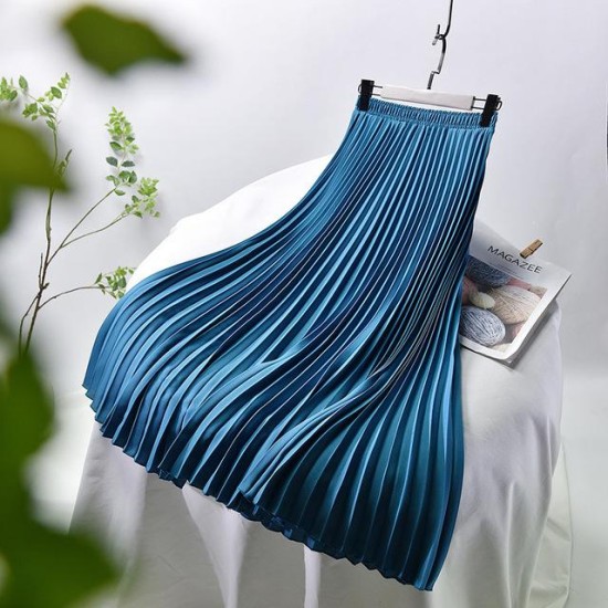 Vintage Pleated Midi Long Chiffon Skirt Vintage Pleated Midi Long Chiffon Skirt