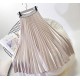 Metal Color Pleated Midi Skirt Metal Color Pleated Midi Skirt