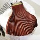 Metal Color Pleated Midi Skirt Metal Color Pleated Midi Skirt
