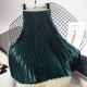 Metal Color Pleated Midi Skirt Metal Color Pleated Midi Skirt