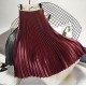 Metal Color Pleated Midi Skirt Metal Color Pleated Midi Skirt