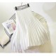 Metal Color Pleated Midi Skirt Metal Color Pleated Midi Skirt
