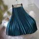 Metal Color Pleated Midi Skirt Metal Color Pleated Midi Skirt