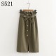 High Waist Cotton Casual A Line Skirt Pocket Lace up High Waist Cotton Casual A Line Skirt Pocket Lace up