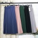 High Waist Casual Vintage Solid Belted Pleated Midi Skirt High Waist Casual Vintage Solid Belted Pleated Midi Skirt