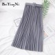 High Waist Casual Vintage Solid Belted Pleated Midi Skirt High Waist Casual Vintage Solid Belted Pleated Midi Skirt