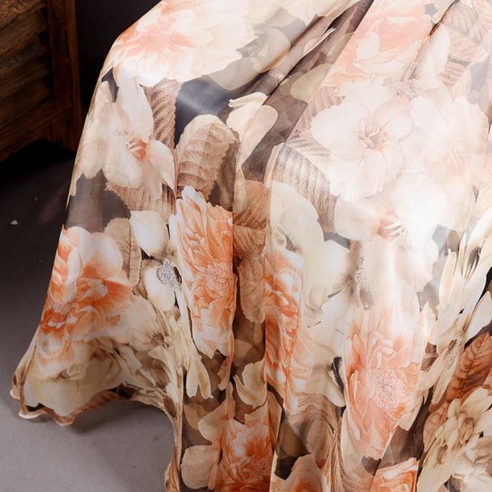 Fashion Florals Print Boho Style Elastic High Waist Chiffon Skirt Fashion Florals Print Boho Style Elastic High Waist Chiffon Skirt