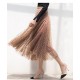 Tulle Polka Dot High Waist Pleated Midi Long Tutu Skirt Tulle Polka Dot High Waist Pleated Midi Long Tutu Skirt
