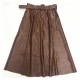 Faux PU Leather Mi-long Skirt with Belted High Waist Vintage Mid-calf Chic Faux PU Leather Mi-long Skirt with Belted High Waist Vintage Mid-calf Chic