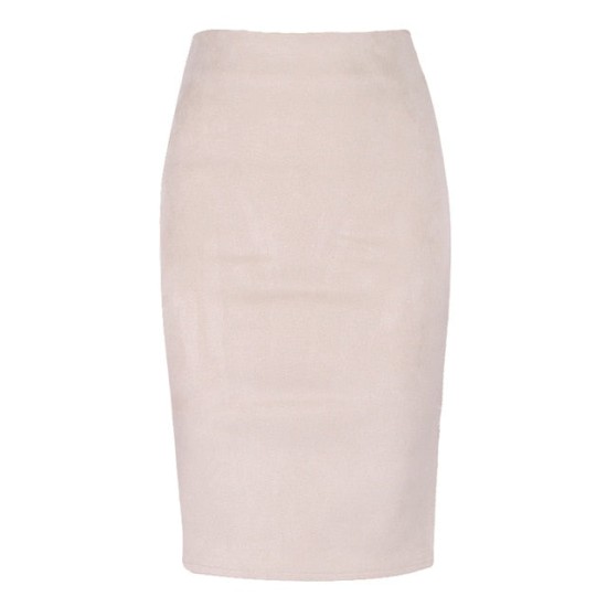 Sexy Multi Color Suede Midi Pencil Skirt Sexy Multi Color Suede Midi Pencil Skirt