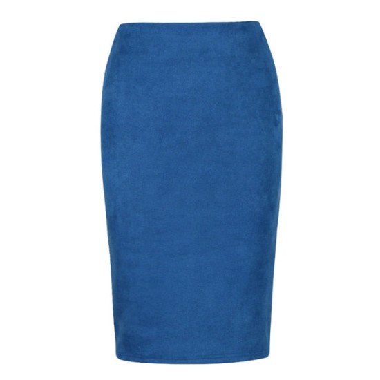 Sexy Multi Color Suede Midi Pencil Skirt Sexy Multi Color Suede Midi Pencil Skirt
