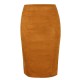 Sexy Multi Color Suede Midi Pencil Skirt Sexy Multi Color Suede Midi Pencil Skirt