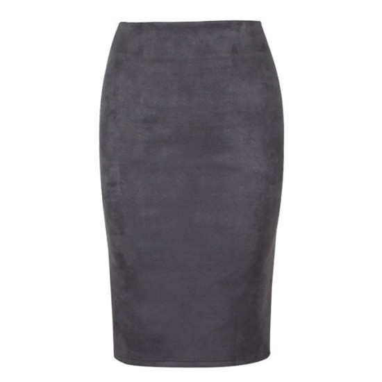 Sexy Multi Color Suede Midi Pencil Skirt Sexy Multi Color Suede Midi Pencil Skirt