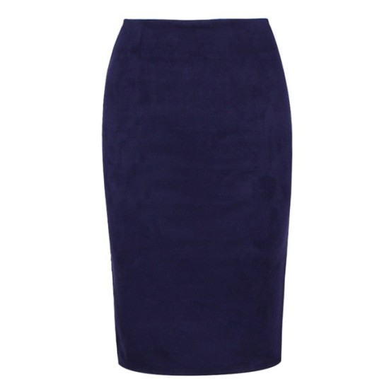 Sexy Multi Color Suede Midi Pencil Skirt Sexy Multi Color Suede Midi Pencil Skirt