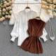 Sweater Dress Suits White Blouse and Sleeveless Knitted Tops Sweater Dress Suits White Blouse and Sleeveless Knitted Tops