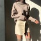 Sweater Strapless Button Korean Fashion Pullover Tops Sweater Strapless Button Korean Fashion Pullover Tops
