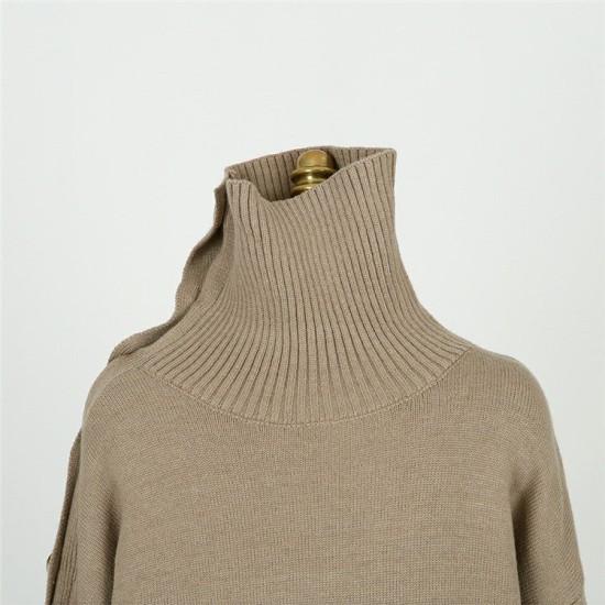 Sweater Strapless Button Korean Fashion Pullover Tops Sweater Strapless Button Korean Fashion Pullover Tops