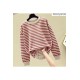 Women's Cotton Stripe Sweatshirt Long Sleeve Slim Pullover Women's Cotton Stripe Sweatshirt Long Sleeve Slim Pullover