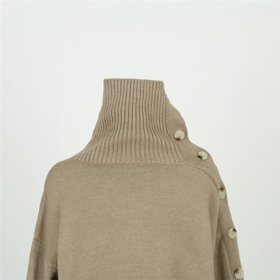 Sweater Strapless Button Korean Fashion Pullover Tops Sweater Strapless Button Korean Fashion Pullover Tops
