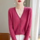 women's hollow V-neck pullover fashion warm knit cardigan top women's hollow V-neck pullover fashion warm knit cardigan top