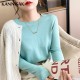 Sweater Solid O-neck Knitwear Korean Casual Pullovers Long Sleeve Sweater Solid O-neck Knitwear Korean Casual Pullovers Long Sleeve