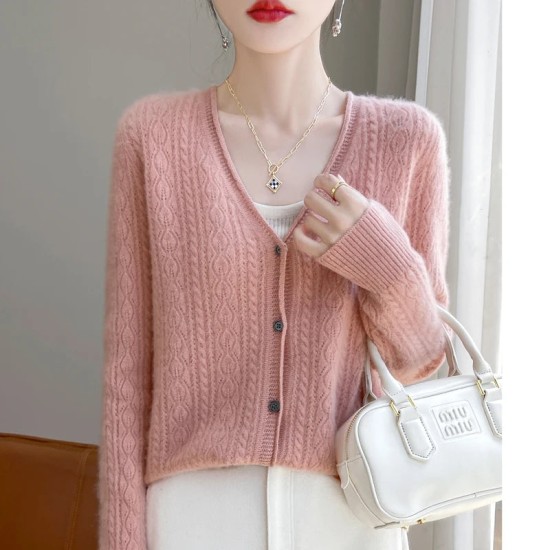 women's hollow V-neck pullover fashion warm knit cardigan top women's hollow V-neck pullover fashion warm knit cardigan top