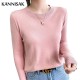 Sweater Solid O-neck Knitwear Korean Casual Pullovers Long Sleeve Sweater Solid O-neck Knitwear Korean Casual Pullovers Long Sleeve