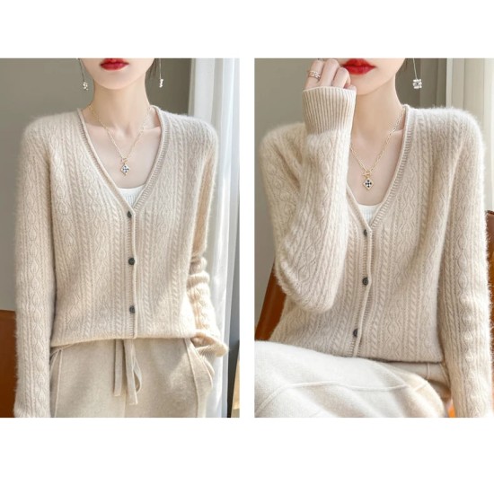 women's hollow V-neck pullover fashion warm knit cardigan top women's hollow V-neck pullover fashion warm knit cardigan top