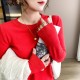 Sweater Solid O-neck Knitwear Korean Casual Pullovers Long Sleeve Sweater Solid O-neck Knitwear Korean Casual Pullovers Long Sleeve