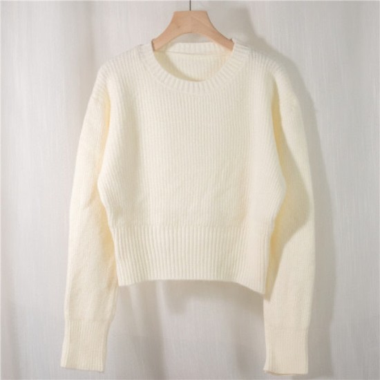 Women's Sweater Pullovers Warm Minimalist Short Elegant Solid Sweet Jumpers Women's Sweater Pullovers Warm Minimalist Short Elegant Solid Sweet Jumpers